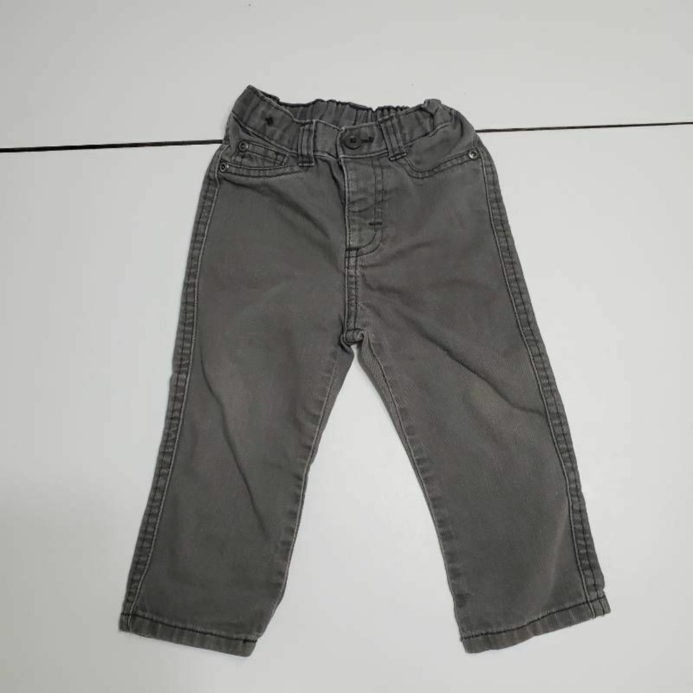 Wrangler Toddler Boys Straight Leg Jeans Khaki Gray 5 Pockets Denim 18 Months
